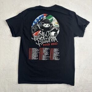 2023 Peso Pluma Black Short Sleeve Graphic Tour Shirt Men's Medium‎